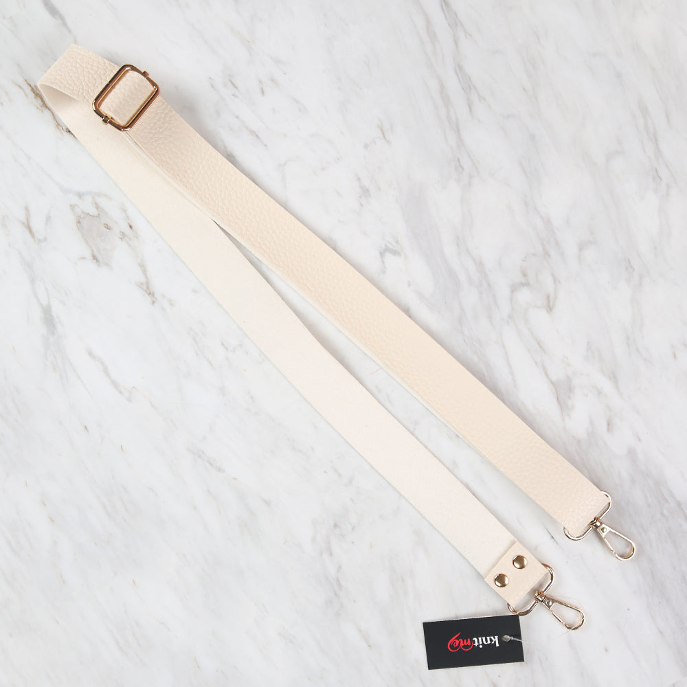 Knitme Sürgü Tokalı Çanta Askısı 130x3 cm Krem BA-0004